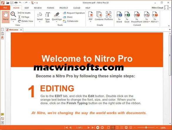 nitro pdf to word for mac